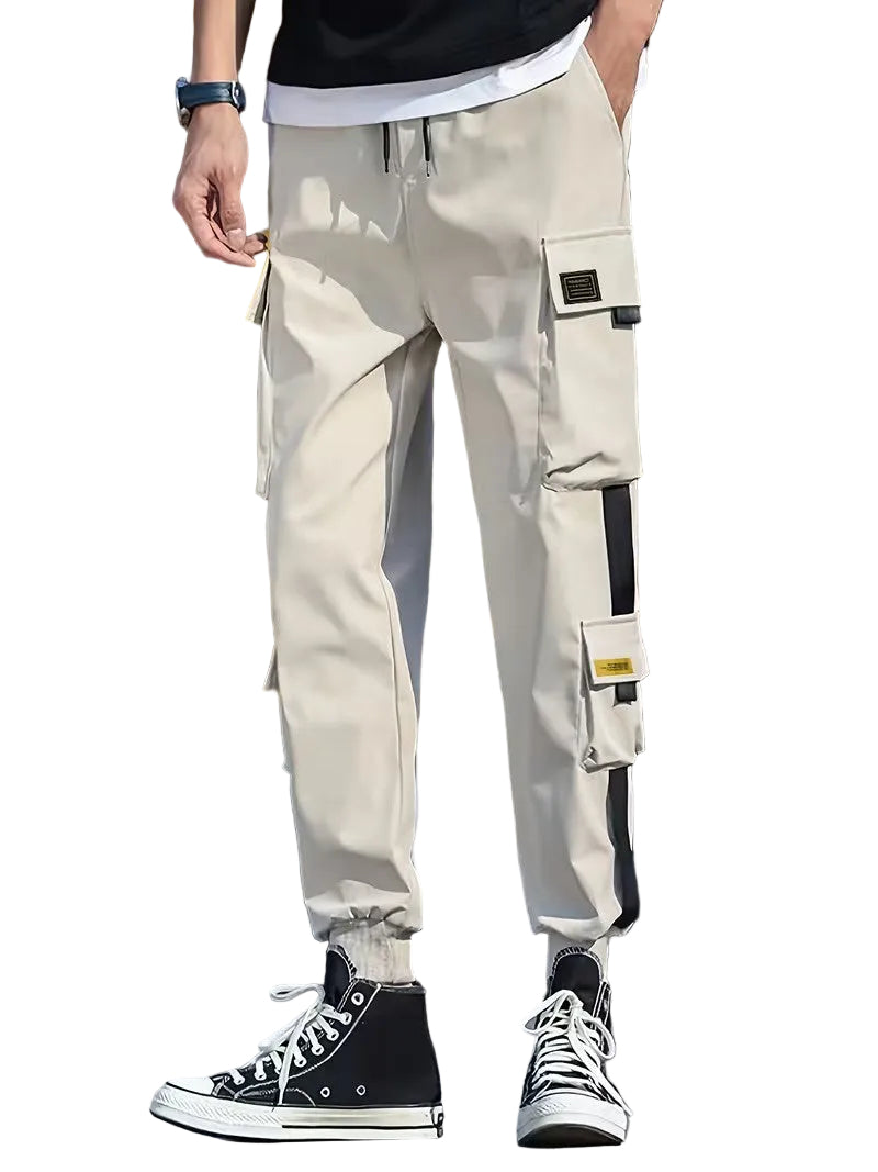 Men’s Jogger-Style Cargo Pants with Drawstring