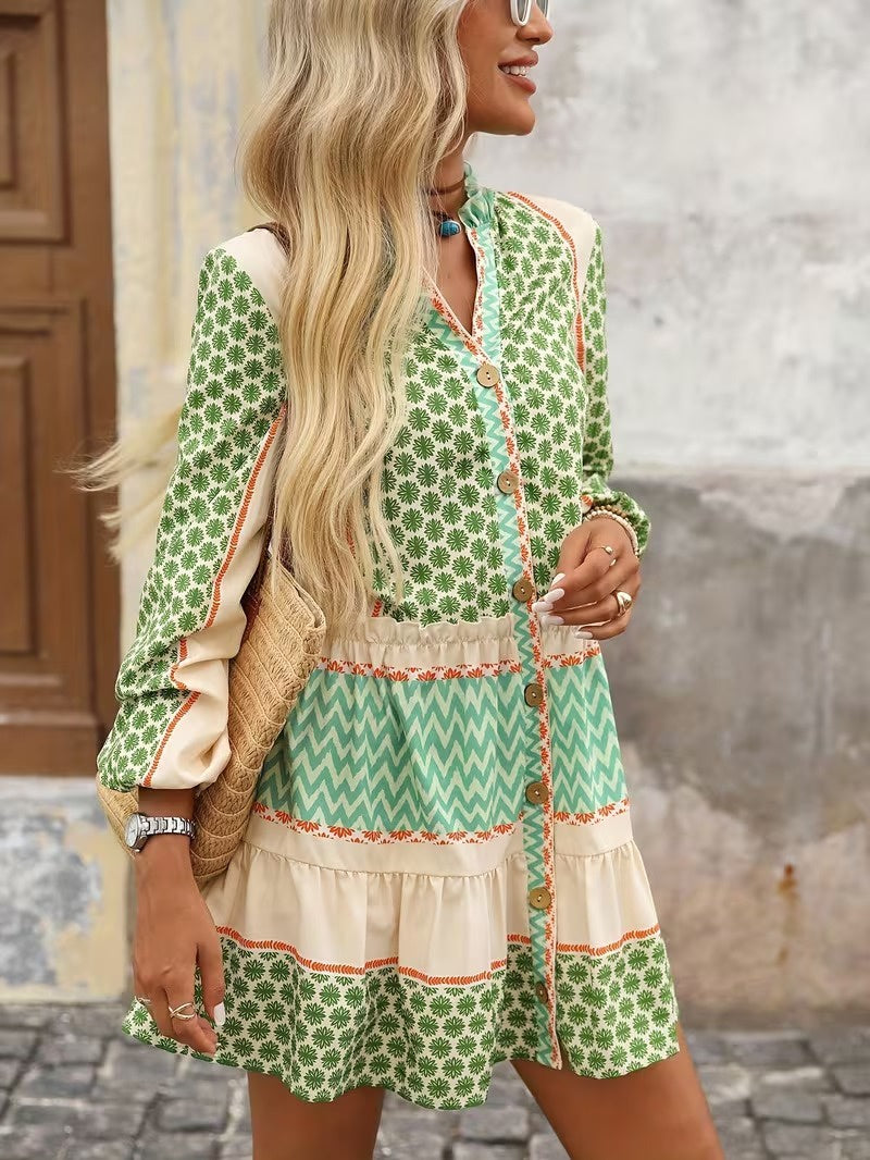 Women's Long-Sleeved Mini Dress