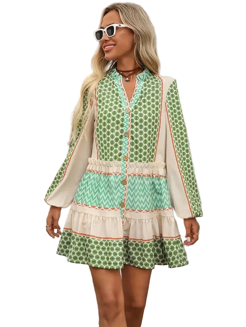 Women's Long-Sleeved Mini Dress